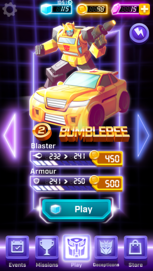 Review of iOS Arcade Game Transformers Bumblebee: Overdrive