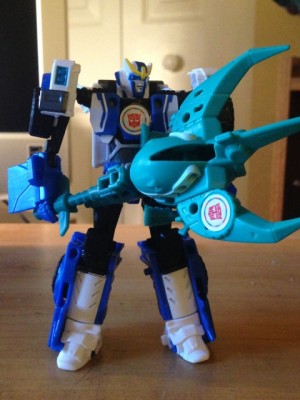 Transformers News: In-Hand Images - Takara Tomy Transformers Adventure TAV52 Strongarm with Sawtooth