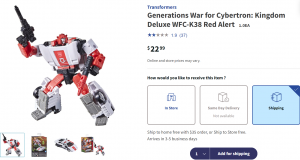 Transformers News: Transformers Kingdom Red Alert Finally Available on Walgreens Website