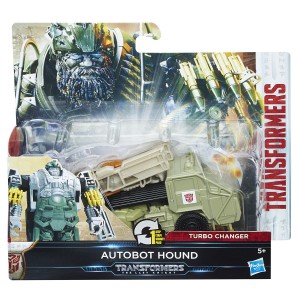 In Package Images for Transformers: The Last Knight 1-Step Hound, Bumblebee, Premier Edition Deluxe Bumblebee, Voyager Megatron