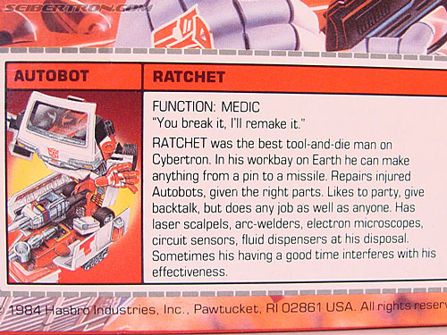 Transformers G1 1984 Ratchet (Image #9 of 146)