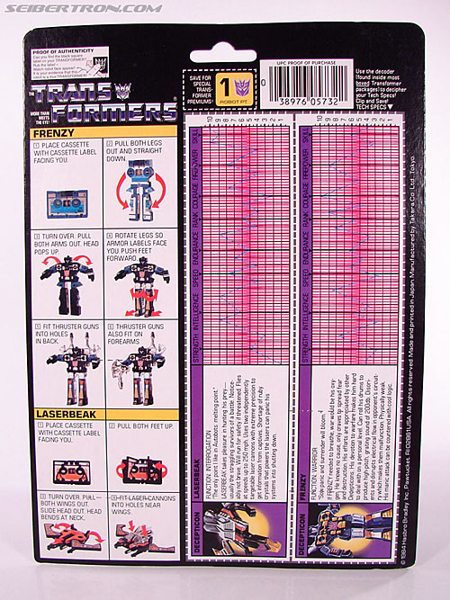 Transformers G1 1984 Rumble (Frenzy) (Image #10 of 143)