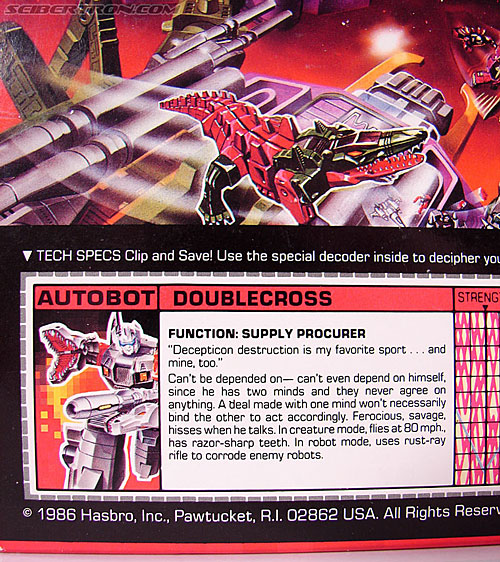Transformers G1 1987 Doublecross (Image #12 of 80)