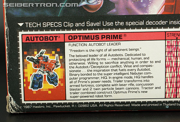 Transformers G1 1988 Optimus Prime (Ginrai) (Image #11 of 281)