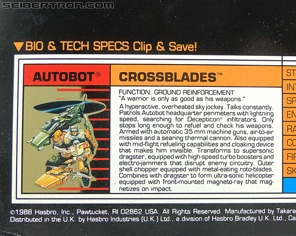 Transformers G1 1989 Crossblades (Blue Bacchus) (Image #25 of 261)