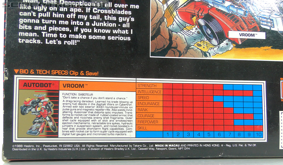 Transformers G1 1989 Vroom (Image #25 of 219)