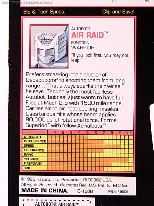 Transformers Generation 2 Air Raid (Air Rider) (Image #10 of 74)