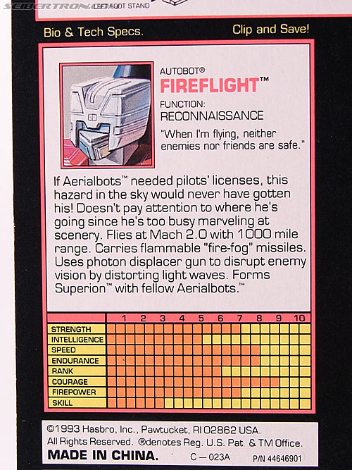Transformers Generation 2 Fireflight (Firebolt) (Image #11 of 76)