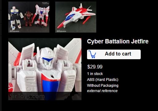 Transformers News: New Generations Cyber Batalion Series Jetfire Available Online