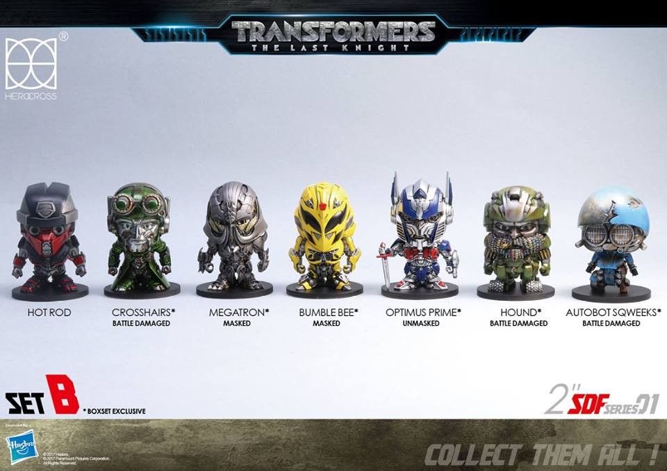 3-er Set A Herocross 2721 Hasbro Transformers The Last Knight Super Deformed 