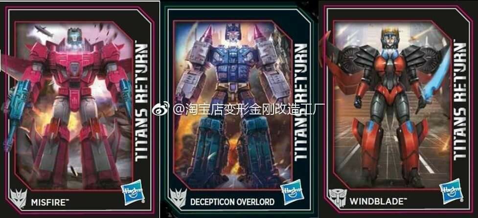 Transformers News: Card Art for Transformers: Titans Return Wave 5 - Windblade, Misfire, Twin Twist, Overlord, Tryptico