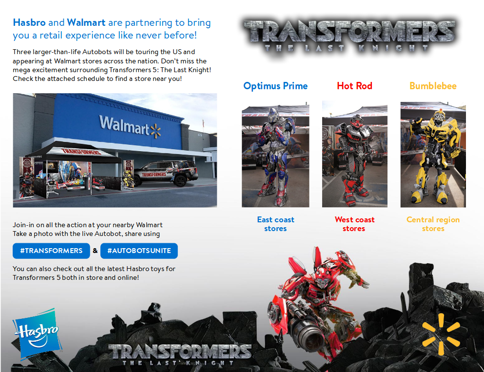 Transformers News: Walmart Transformers: The Last Knight Autobots Unite Tour Dates Online