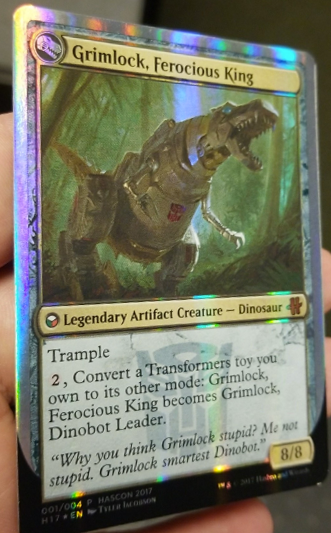 Transformers News: Hascon 2017 Magic The Gathering Exclusive Cards, Featuring Transformers Grimlock