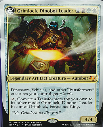 Transformers News: Hascon 2017 Magic The Gathering Exclusive Cards, Featuring Transformers Grimlock