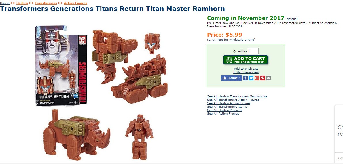 Transformers News: Possible Solid Cases Coming for Transformers Titans Return Ramhorn