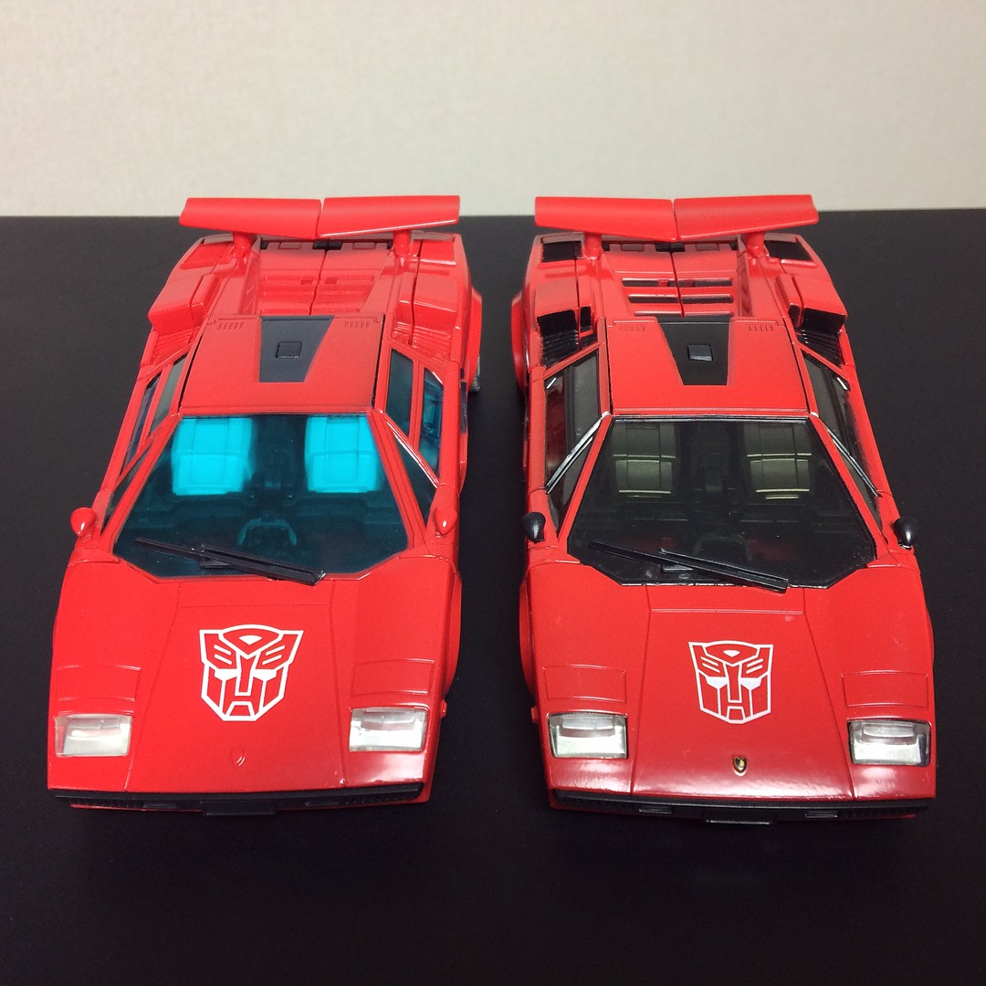 Transformers News: Comparison Images of Takara Tomy Transformers Masterpiece MP-12+ Lambor / Sideswipe