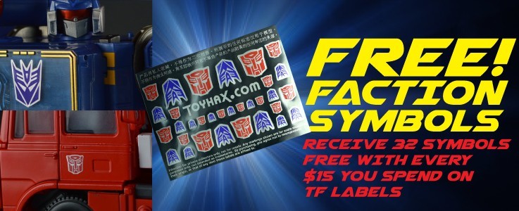 Transformers News: Toyhax.com Limited 50% Sale on Reprolabels and More