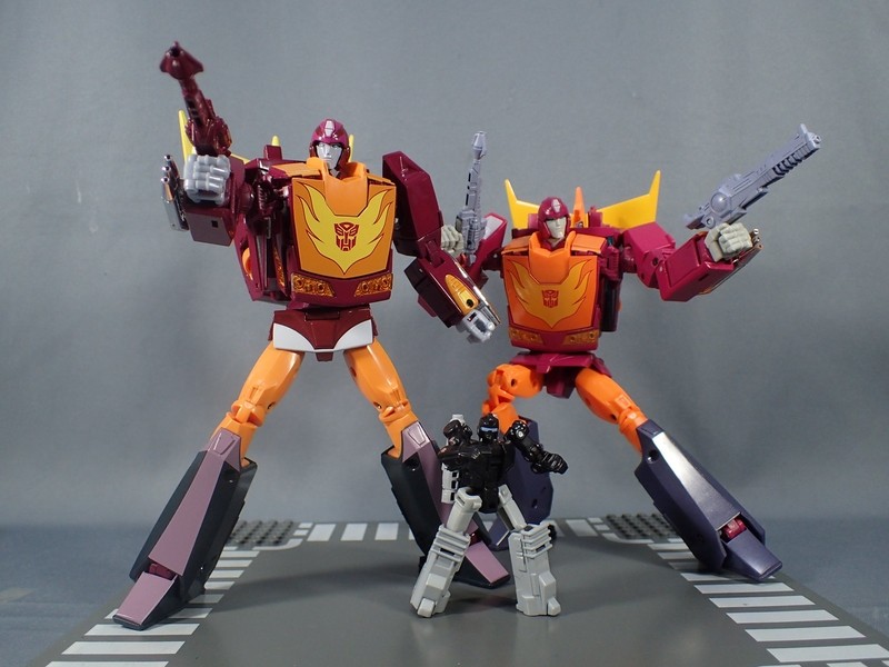 Transformers News: In-Hand Comparison of Takara Tomy Masterpiece MP-40 and MP-28 Hot Rodimus