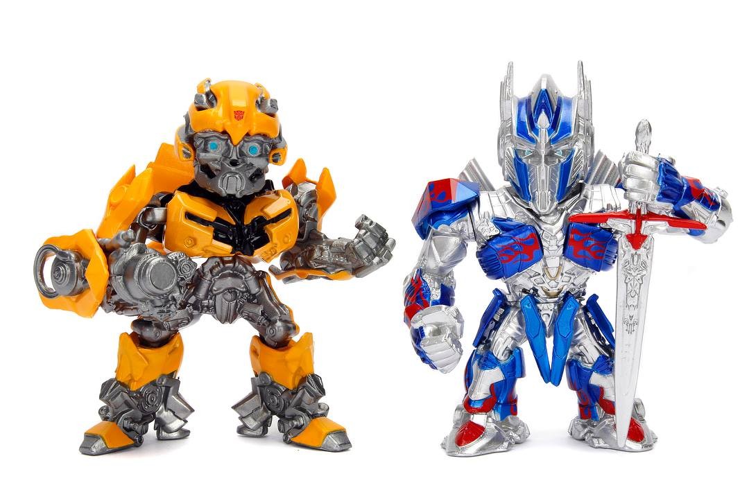 Transformers News: Metals Diecast Transformers: The Last Knight 4" Optimus Prime & Bumblebee