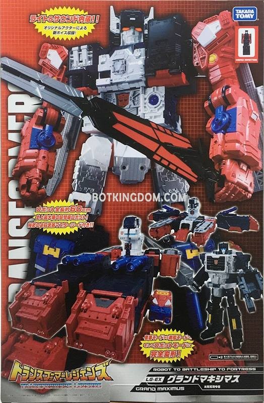 Transformers News: In-Package Images of Takara Tomy Transformers Legends LG-EX Grand Maximus & Greatshot