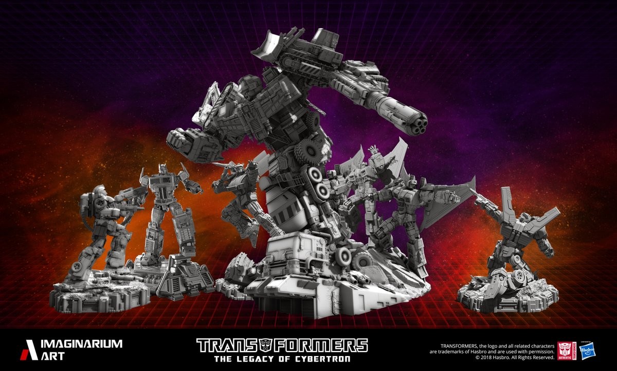 Transformers News: New Imaginarium Art Transformers Statues Groupshot
