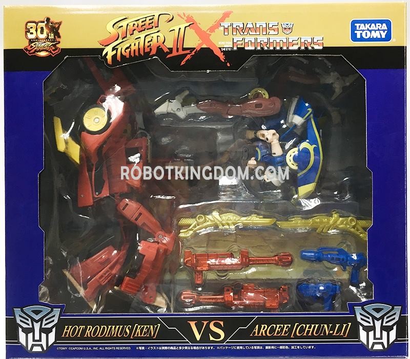 Transformers News: In-Package Images of Transformers X Street Fighter II Figures
