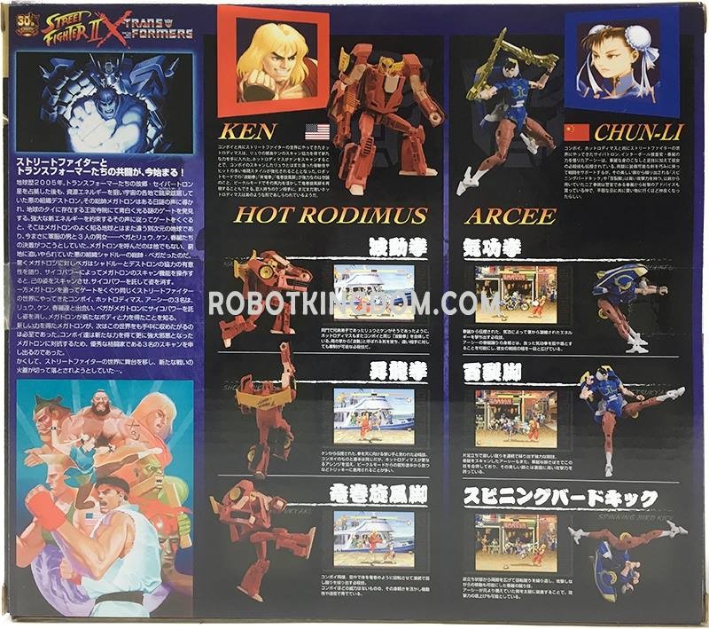 Transformers News: In-Package Images of Transformers X Street Fighter II Figures