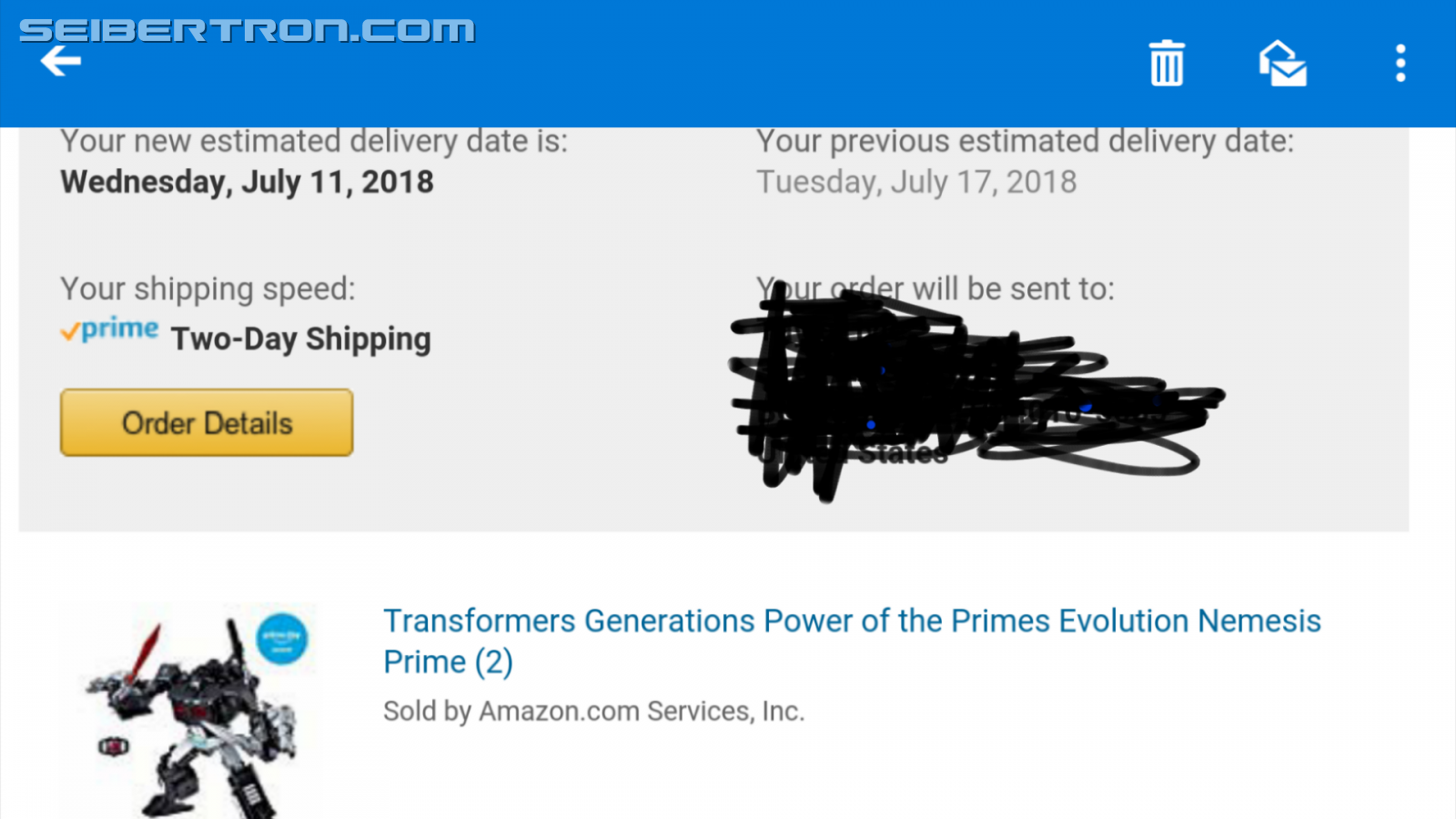 Transformers Power of the Primes Amazon Exclusive Nemesis Prime