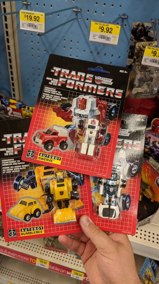 Transformers News: Walmart-Exclusive G1 Minibot Reissues Sighted in Canada With New Rubsign Variety