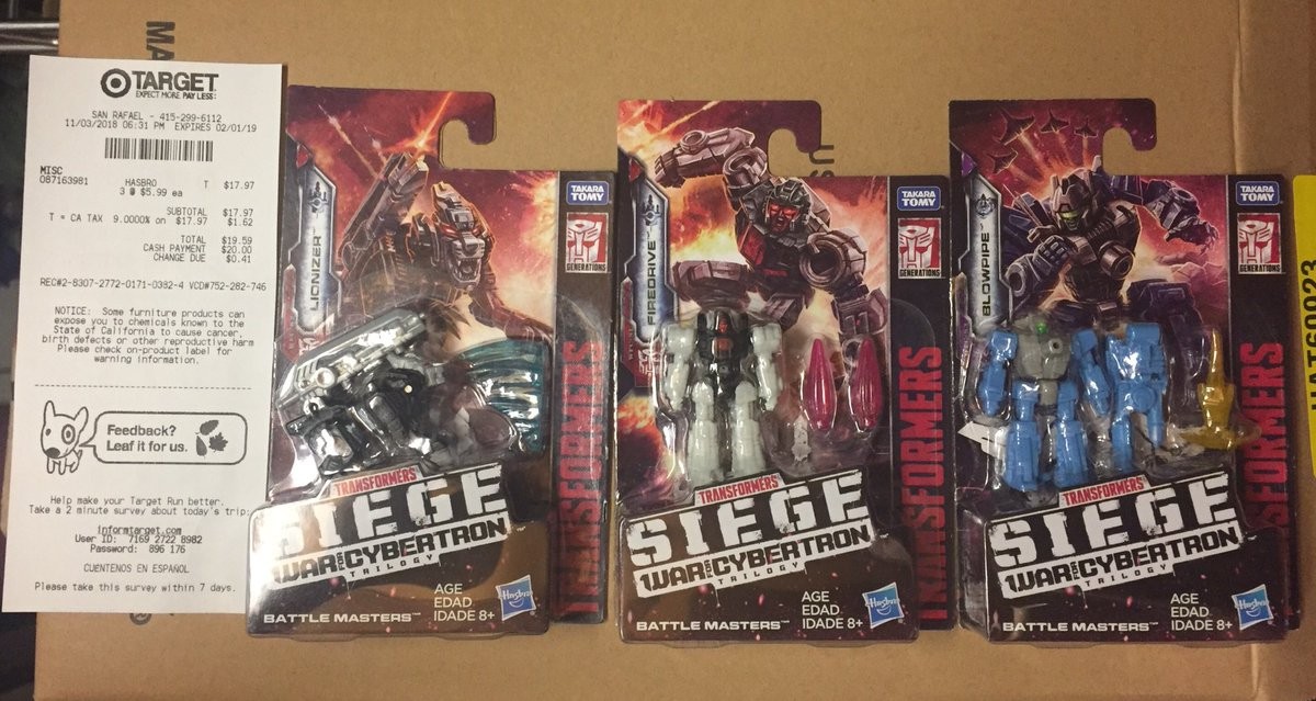 Target DPCI codes for Transformers WFC 