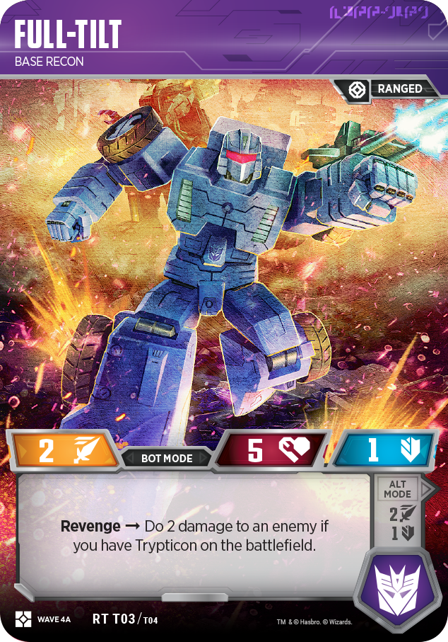 Transformers News: Transformers Trading Card Game Wave 4 to Include Trypticon, Brunt, Full Tilt, and Wipe Out