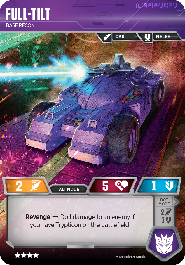 Transformers News: Transformers Trading Card Game Wave 4 to Include Trypticon, Brunt, Full Tilt, and Wipe Out