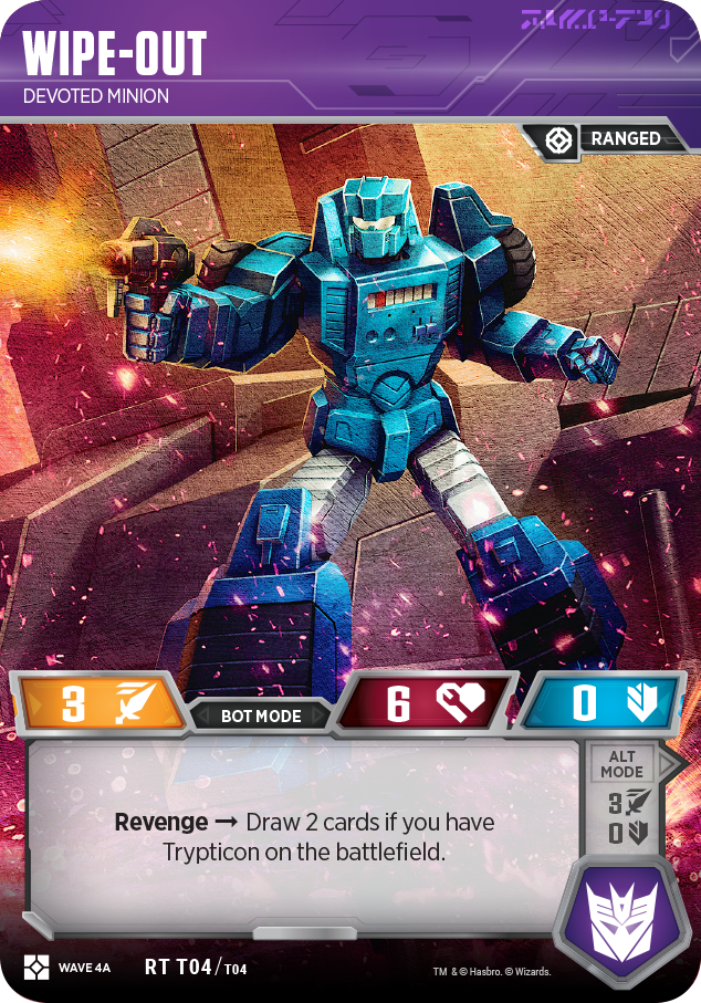 Transformers News: Transformers Trading Card Game Wave 4 to Include Trypticon, Brunt, Full Tilt, and Wipe Out