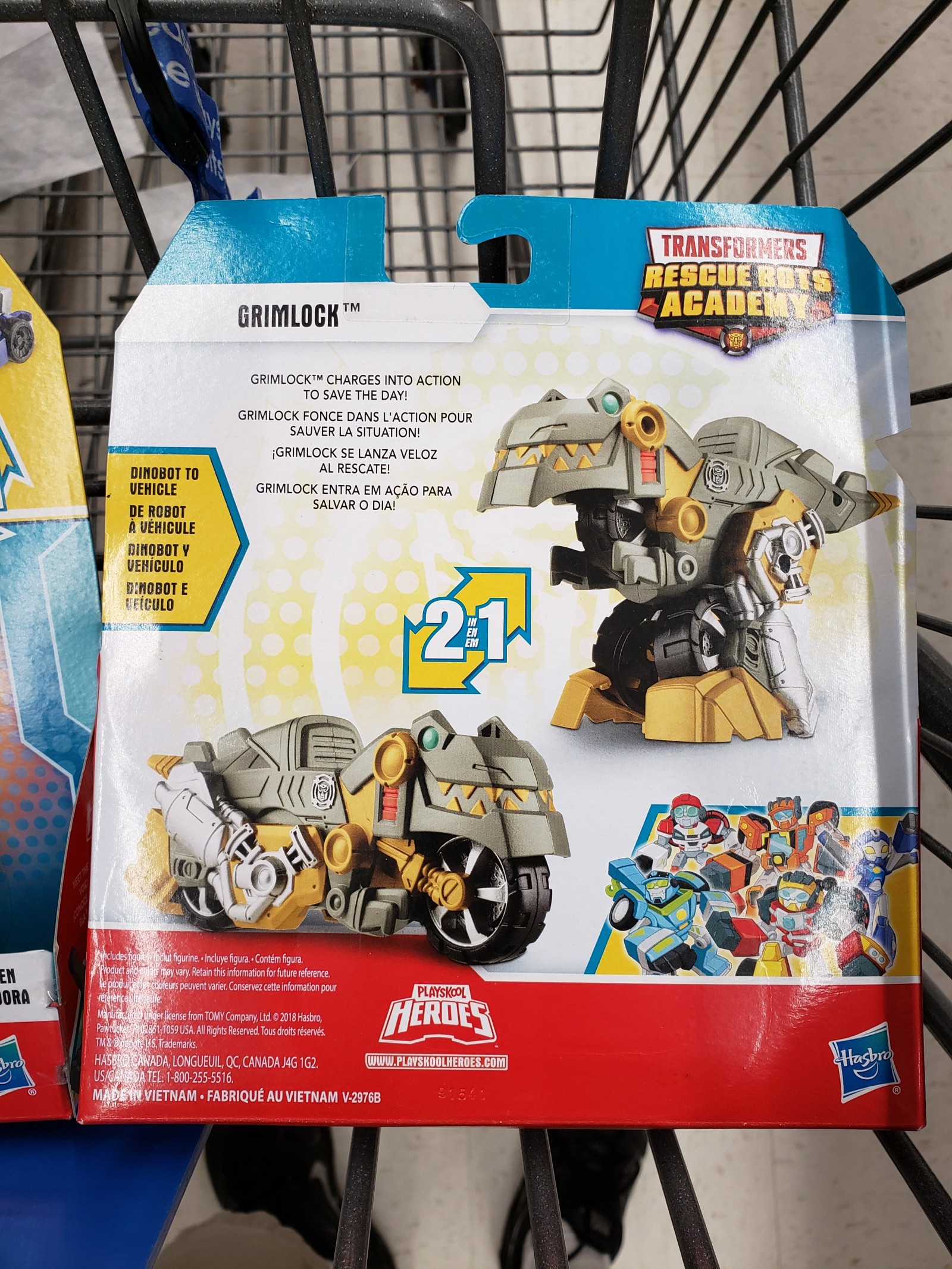 E5695 Playskool Heroes Transformers Rescue Bots Academy Grimlock to Motorcycle 