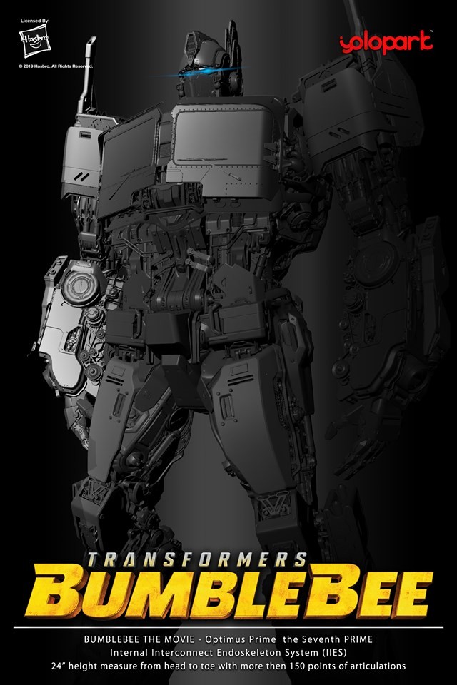Transformers News: Officially Licensed Transformers Bumblebee Movie Optimus Prime Action Figure from Yolopark Revealed