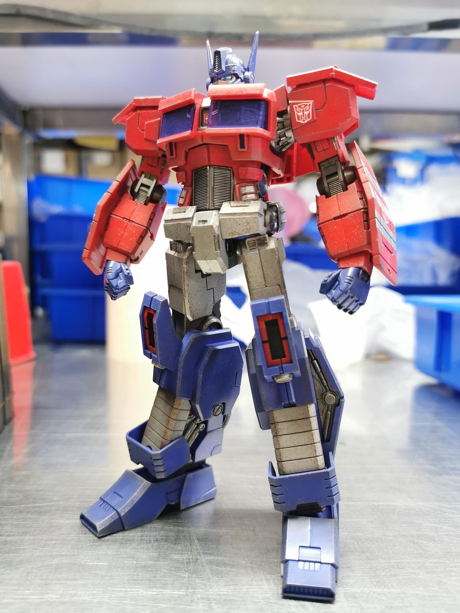 Transformers News: Flame Toys News - Skywarp and Drift Box Art Revealed, In-Hand Images of IDW Optimus Prime Assembled