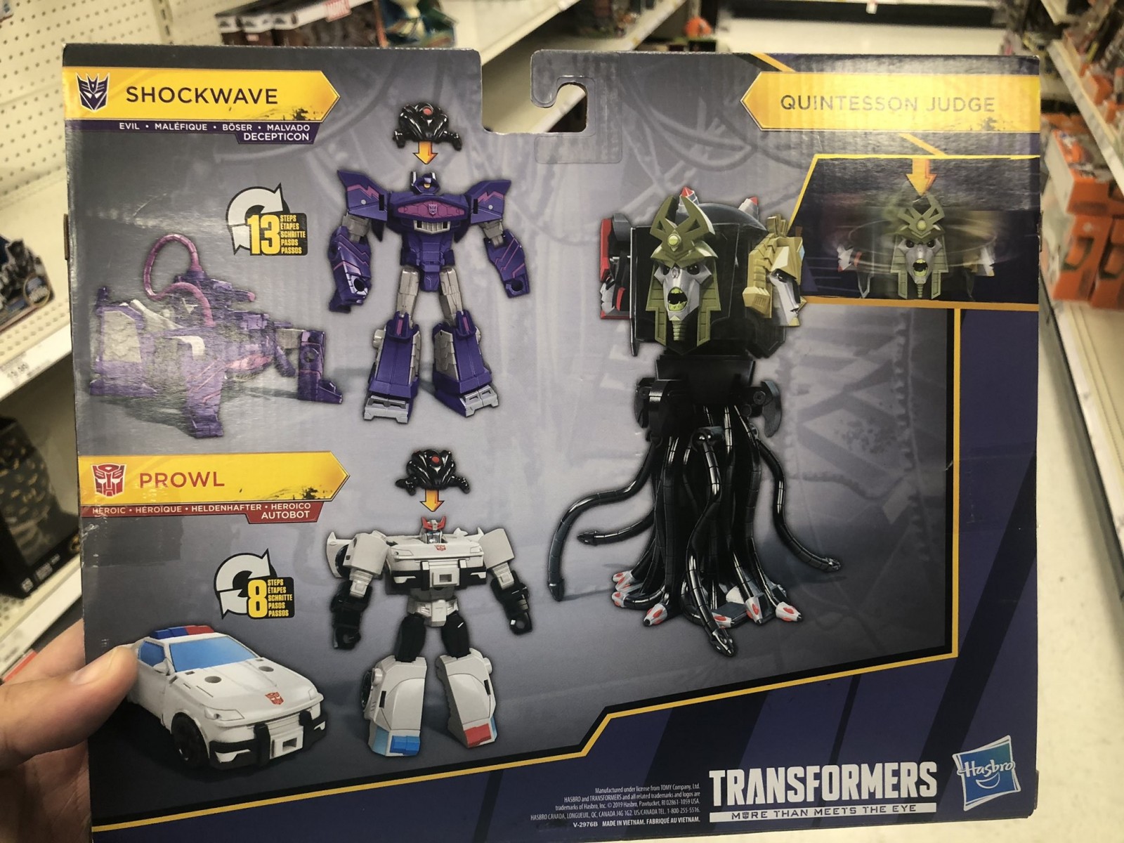 Hasbro E7839 Transformers Cybervers Villains Quintesson Invasion 3erSet Figuren 