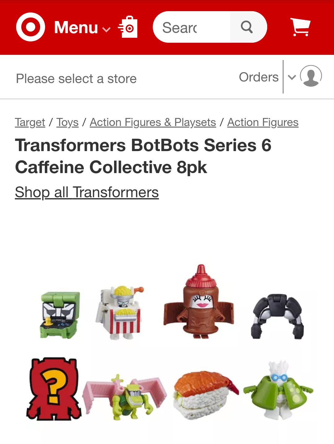 Transformers News: Target Reveals Caffine Collective As Transformers BotBots Series 6 Team In Listings Error