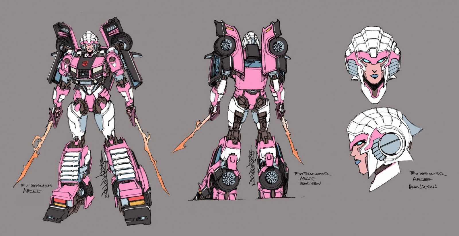 Transformers News: Transformers vs. The Terminator #3 Preview with 1980's Arcee and Velocity Design Art