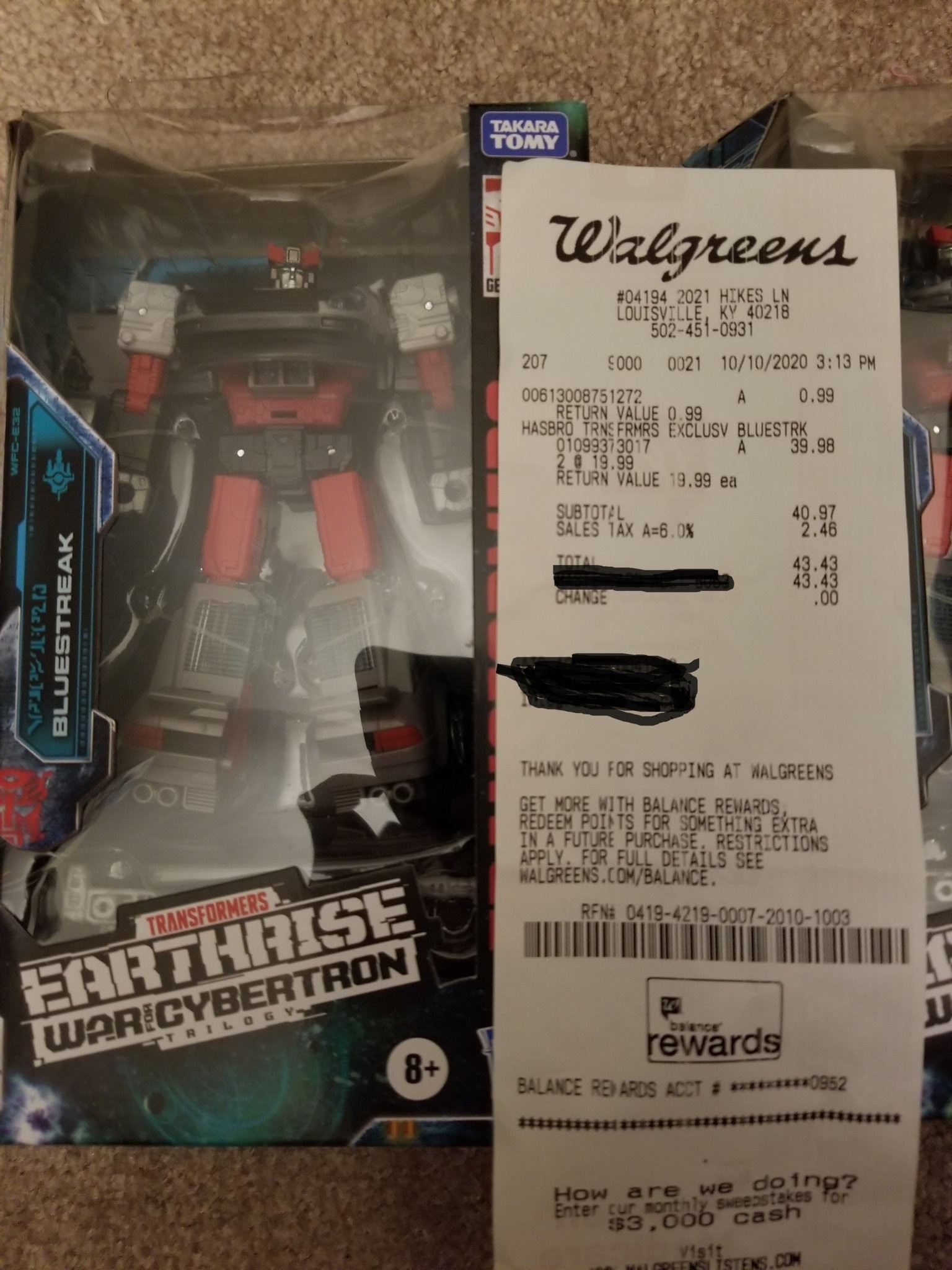 Transformers Earthrise War for Cybertron Deluxe BlueStreak Walgreens Exclusive 