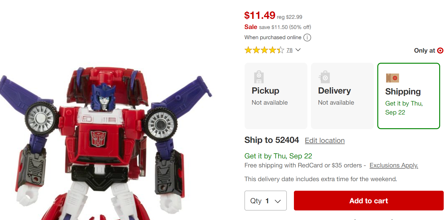 Transformers News: Kingdom Road Rage Now Only $11.49